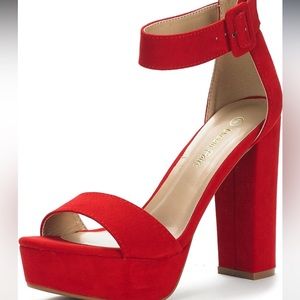 Red Platform Heels